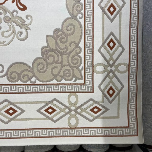 Turkish Modern rugs AL OUSHRA 9660A Light beige size 100*300