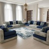 سجاد بانوراما تركي 0L312C سماوي غامق ابيض مقاس 200*300