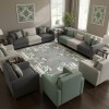 سجاد بانوراما تركي 0L312C ابيض رصاصي مقاس 300*400