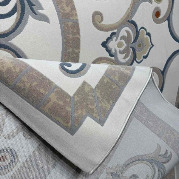 Turkish Super Lion 9114A Carpet Sky Blue Size 80*150