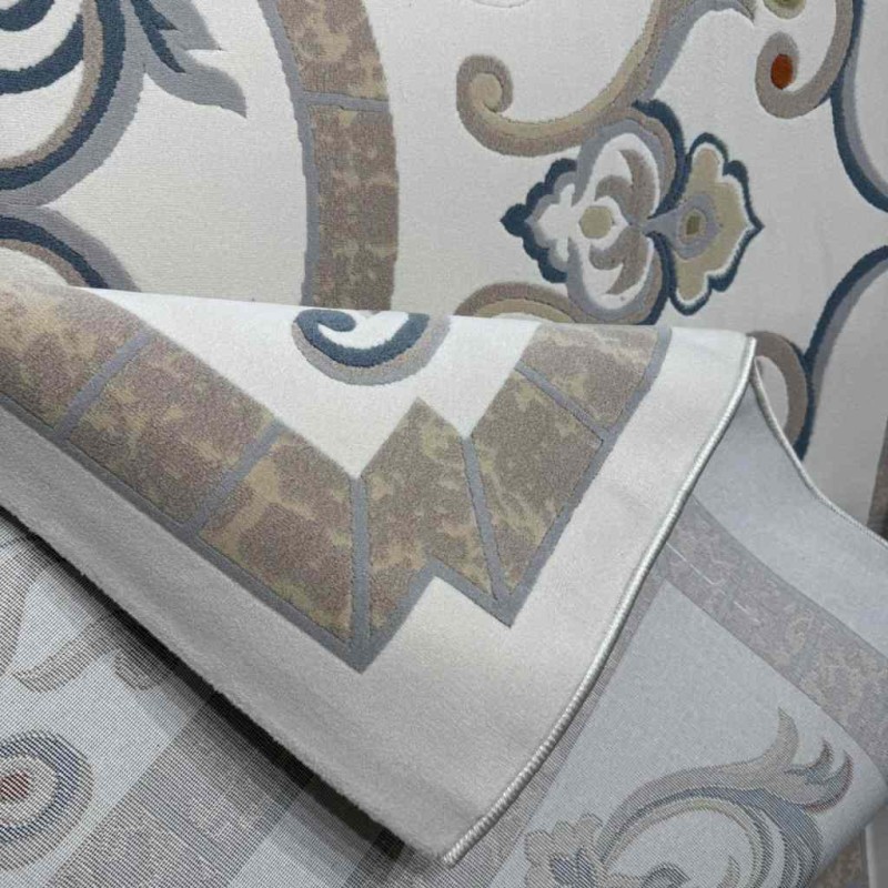 Turkish Super Lion 9114A Carpet Sky Blue Size 400*500
