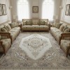Super Golden Turkish Carpet 9962A Beige Size 50*80