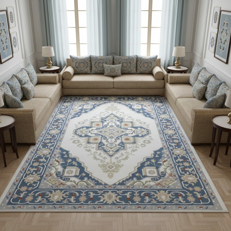 Super Golden Turkish Carpet 9962A BLUE Size 400*600