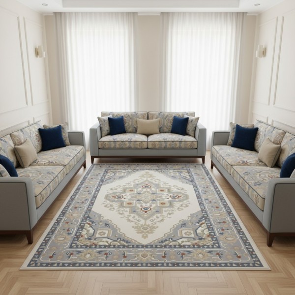 Super Golden Turkish Carpet 9962A GREY Size 100*300