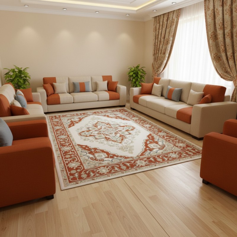 Super Golden Turkish Carpet 9962A TILE Size 400*500