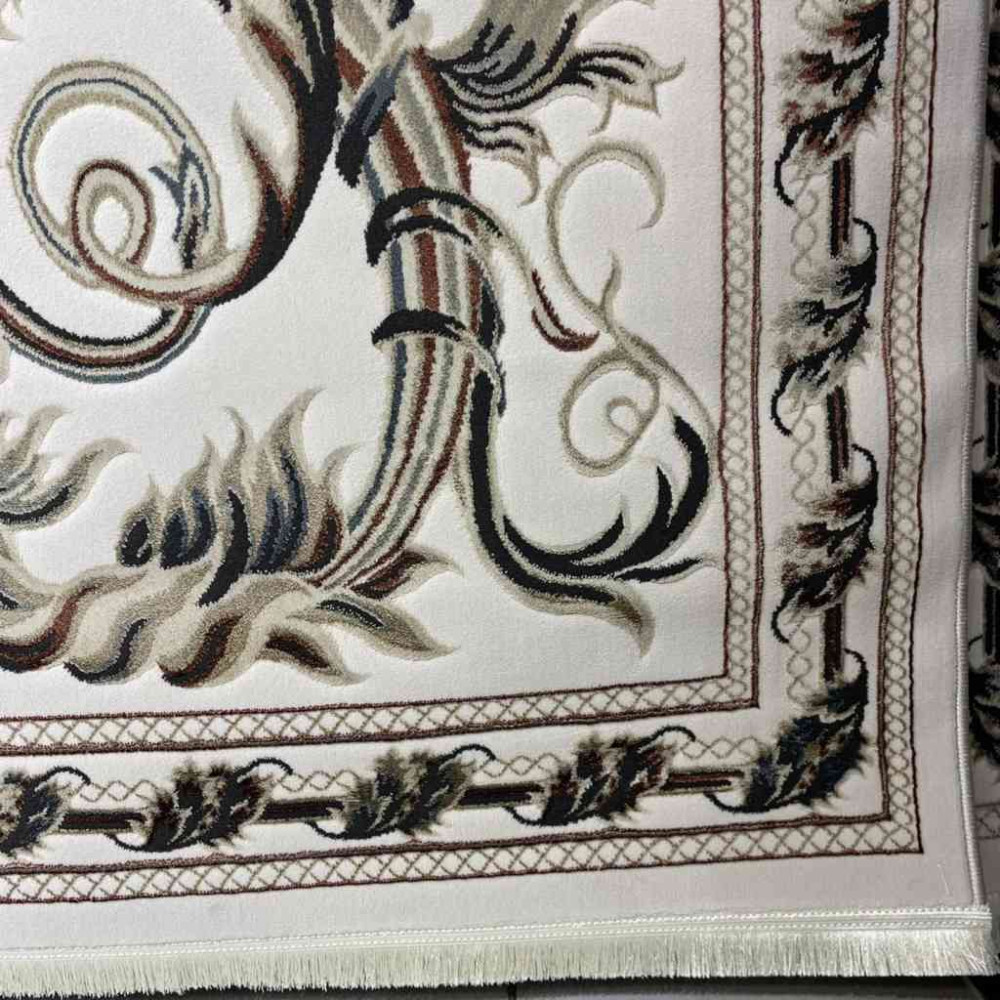 سجاد تركي تالا 9102A اصفر كريم بولي مقاس 100*200