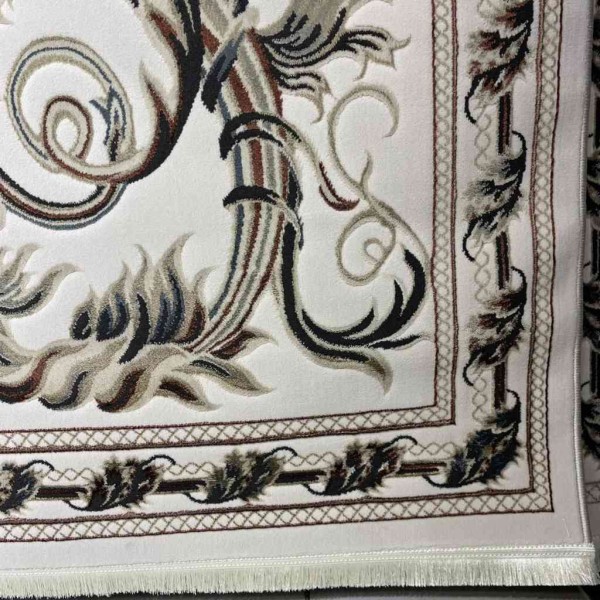 سجاد تركي تالا 9102A اصفر كريم بولي مقاس 100*300