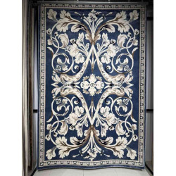 سجاد تركي ياسمين نقش فرنسي 9050A سماوي مقاس 80*150