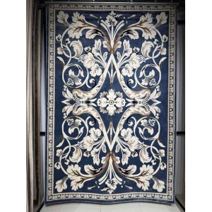 سجاد تركي ياسمين نقش فرنسي 9050A سماوي مقاس 80*150