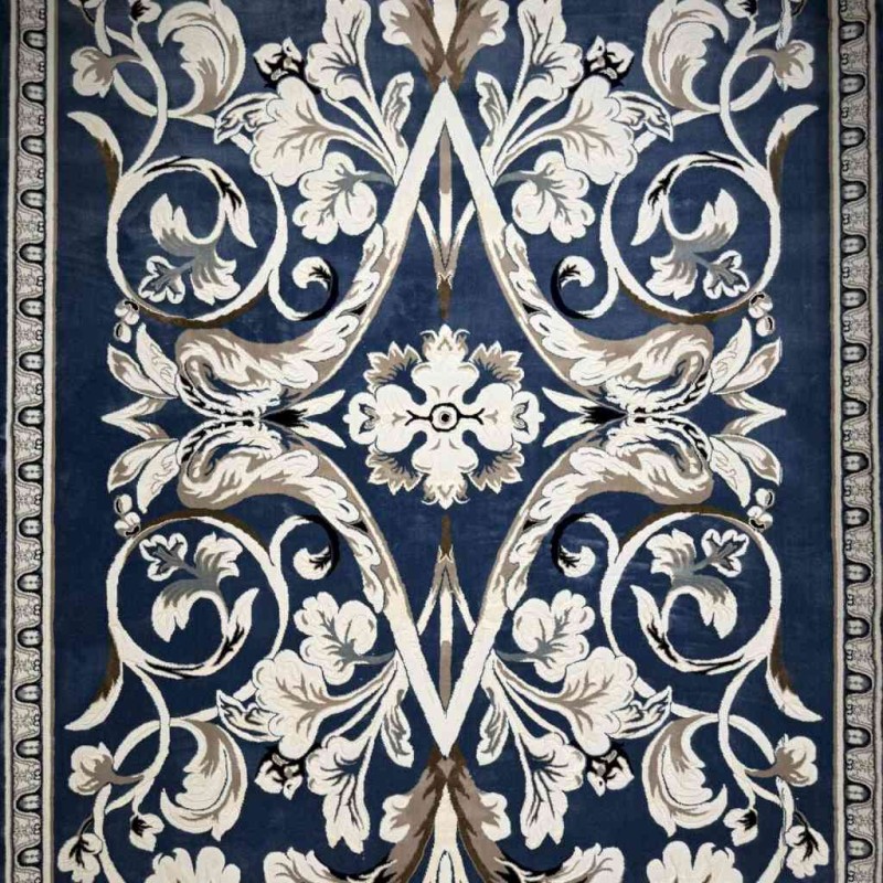 Turkish Jasmine Rug French Pattern 9050A, Blue Size 150*220