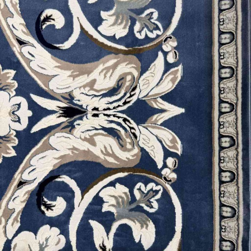 Turkish Jasmine Rug French Pattern 9050A, Blue Size 150*220