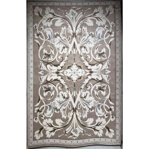 Turkish Jasmine Rug French Pattern 9050A, Dark Beige Size 80*150