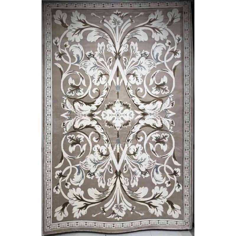 Turkish Jasmine Rug French Pattern 9050A, Dark Beige Size 80*150