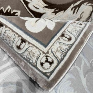 Turkish Jasmine Rug French Pattern 9050A, Dark Beige Size 80*150