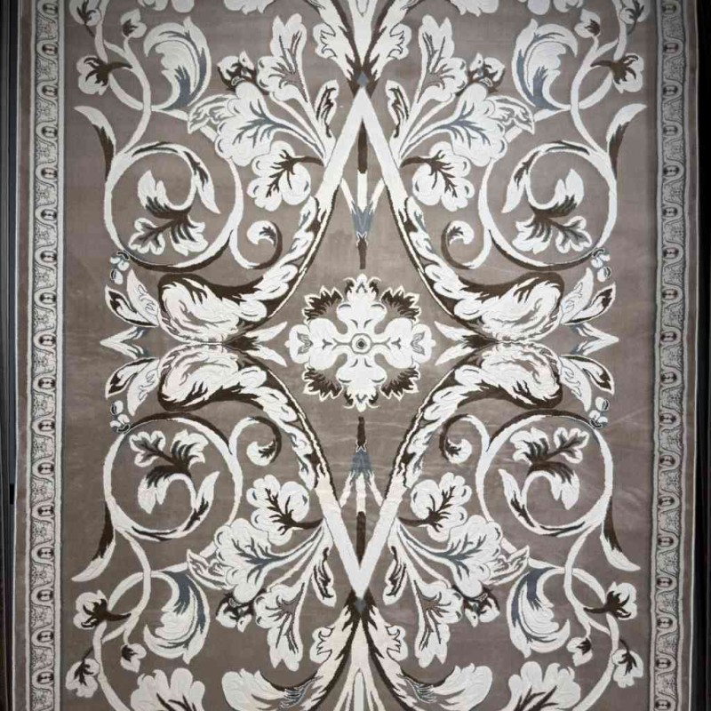 Turkish Jasmine Rug French Pattern 9050A, Dark Beige Size 80*150