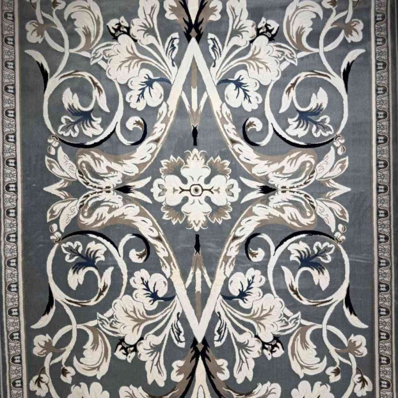 Turkish Jasmine Rug French Pattern 9050A gray Size 400*500
