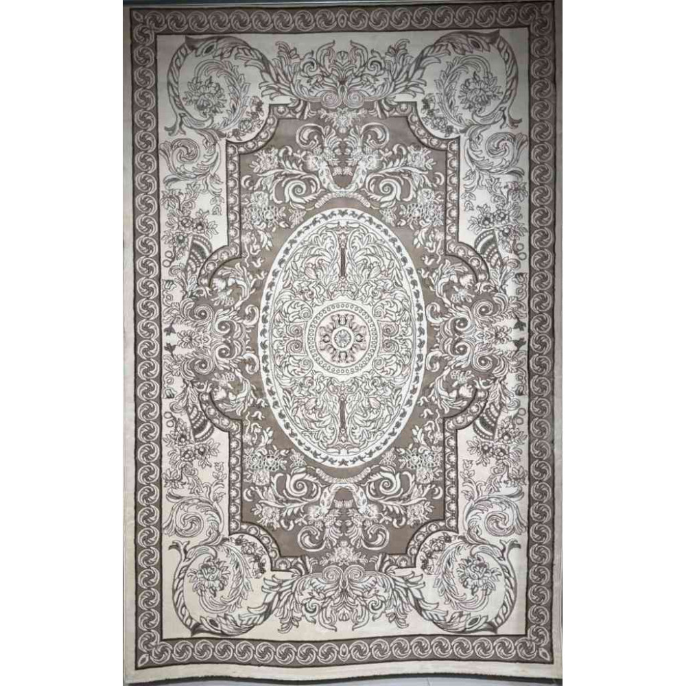 سجاد تركي ياسمين نقش فرنسي 9051A بيج مقاس 80*150