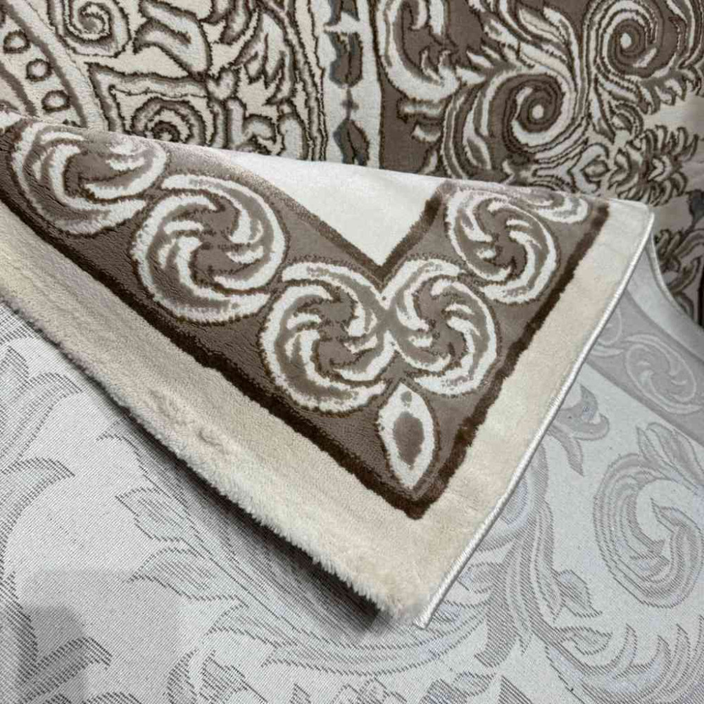 سجاد تركي ياسمين نقش فرنسي 9051A بيج مقاس 80*150