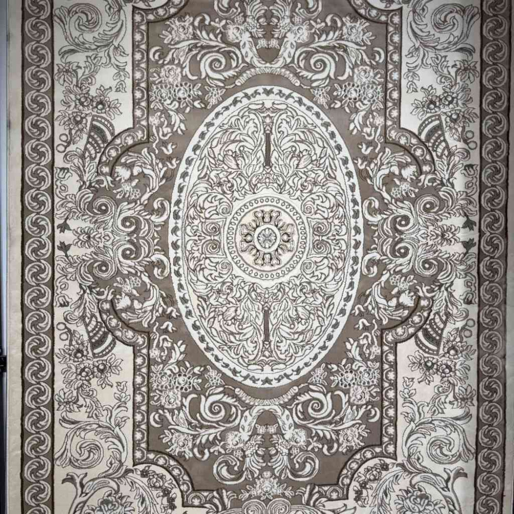 سجاد تركي ياسمين نقش فرنسي 9051A بيج مقاس 80*150