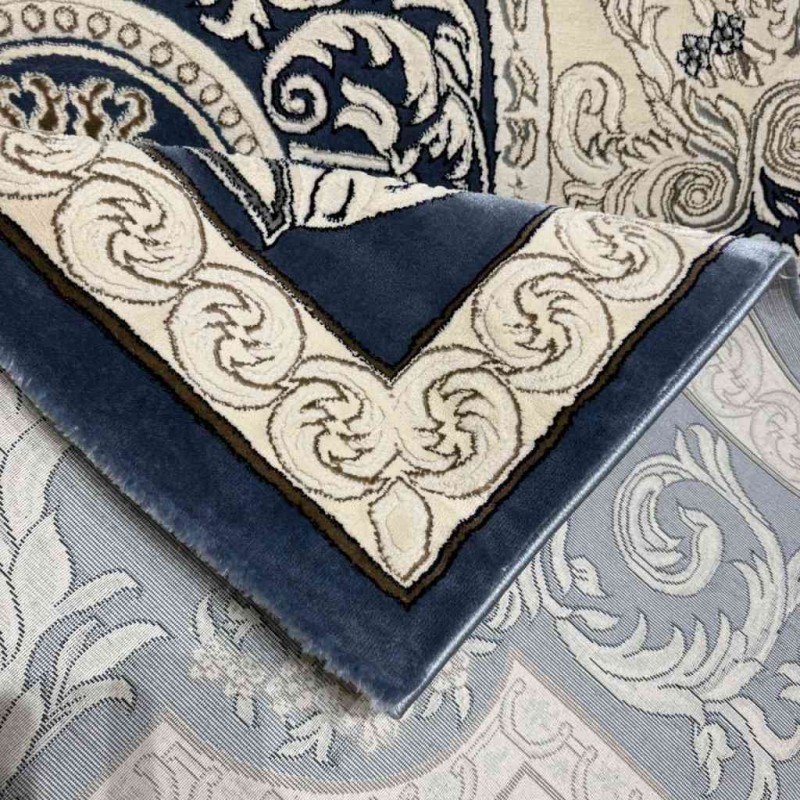 Turkish Jasmine Rug French Pattern 9051A, Blue Size 400*500
