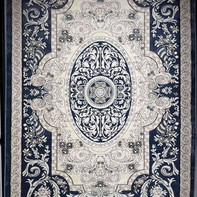 Turkish Jasmine Rug French Pattern 9051A, Blue Size 400*500