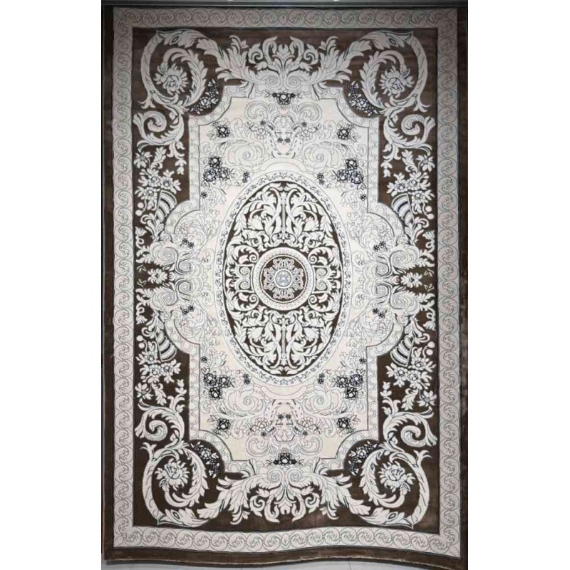 Turkish Jasmine Rug French Pattern 9051A, brown Size 80*150