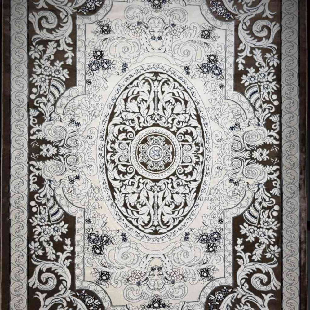 سجاد تركي ياسمين نقش فرنسي 9052A بني مقاس 400*500