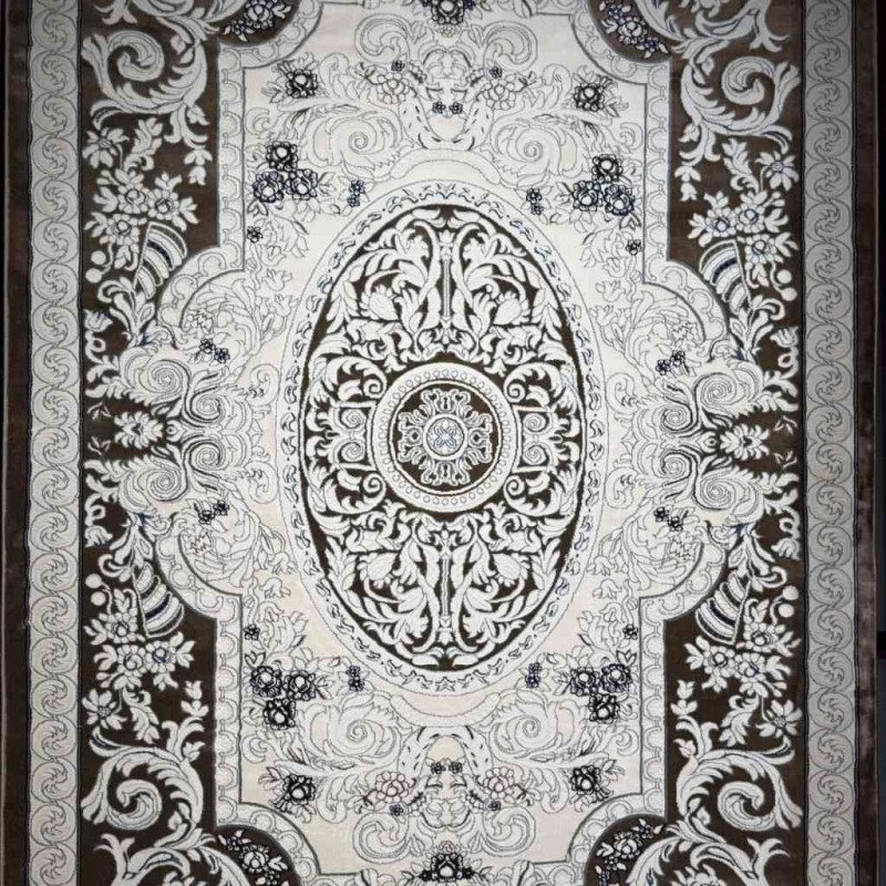 Turkish Jasmine Rug French Pattern 9051A, brown Size 80*150