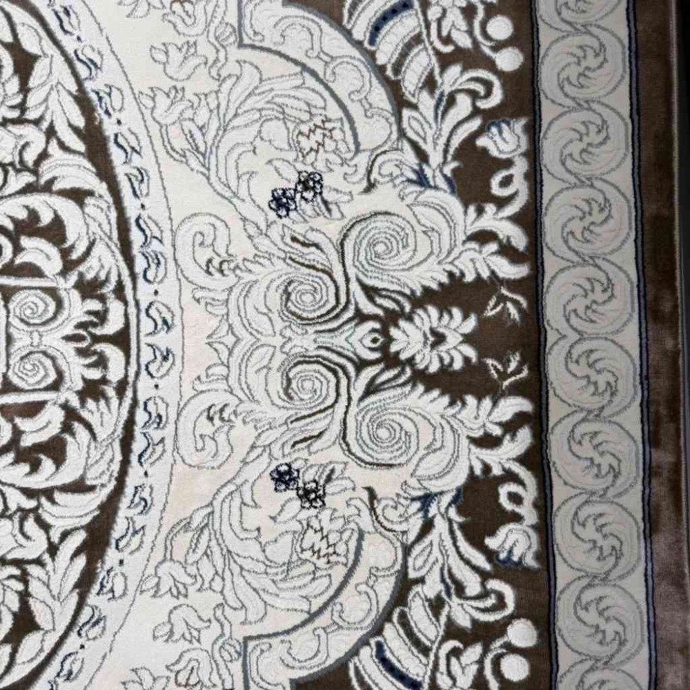 سجاد تركي ياسمين نقش فرنسي 9052A بني مقاس 400*500