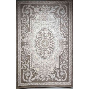 سجاد تركي ياسمين نقش فرنسي 9051A بيج غامق مقاس 400*500