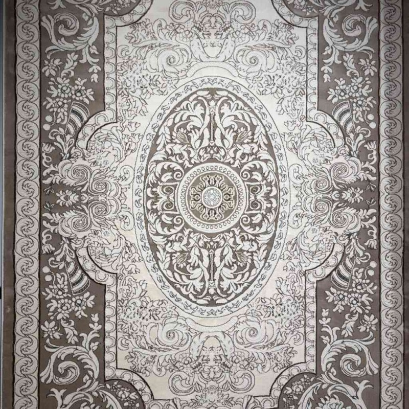 Turkish Jasmine Rug French Pattern 9051A, Dark Beige Size 400*500