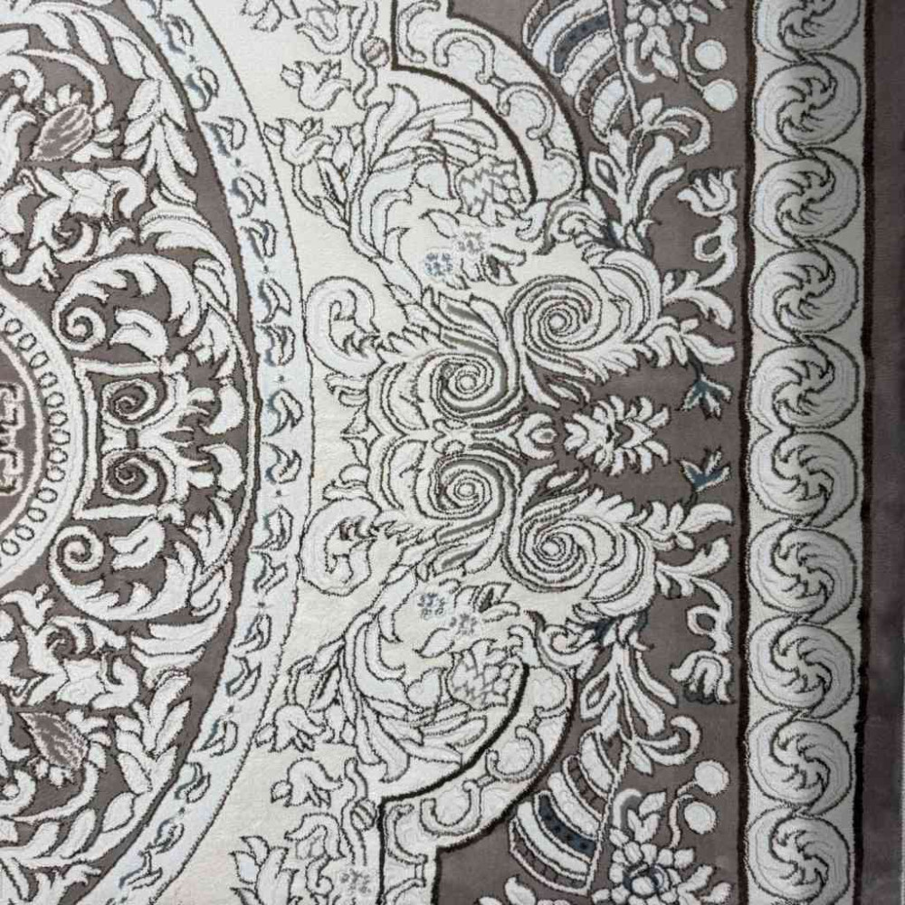 سجاد تركي ياسمين نقش فرنسي 9051A بيج غامق مقاس 400*500