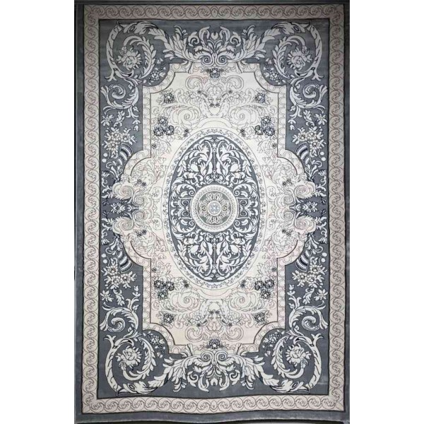 Turkish Jasmine Rug French Pattern 9051A gray Size 250*350