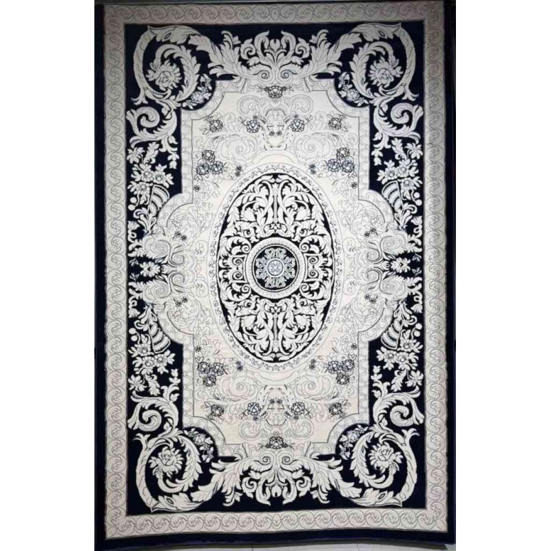 Turkish Jasmine Rug French Pattern 9051A navy Size 80*150
