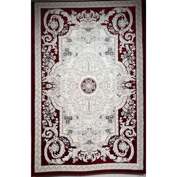 سجاد تركي ياسمين نقش فرنسي 9051A احمر مقاس 150*220