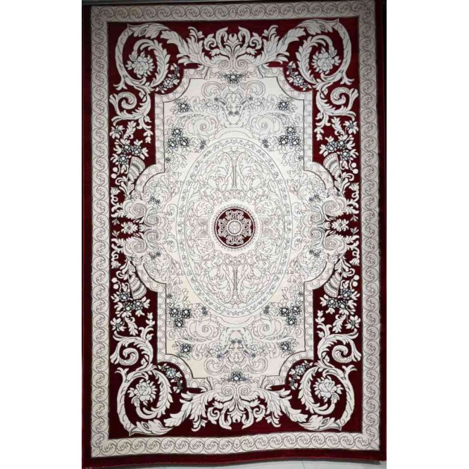 سجاد تركي ياسمين نقش فرنسي 9051A احمر مقاس 100*300
