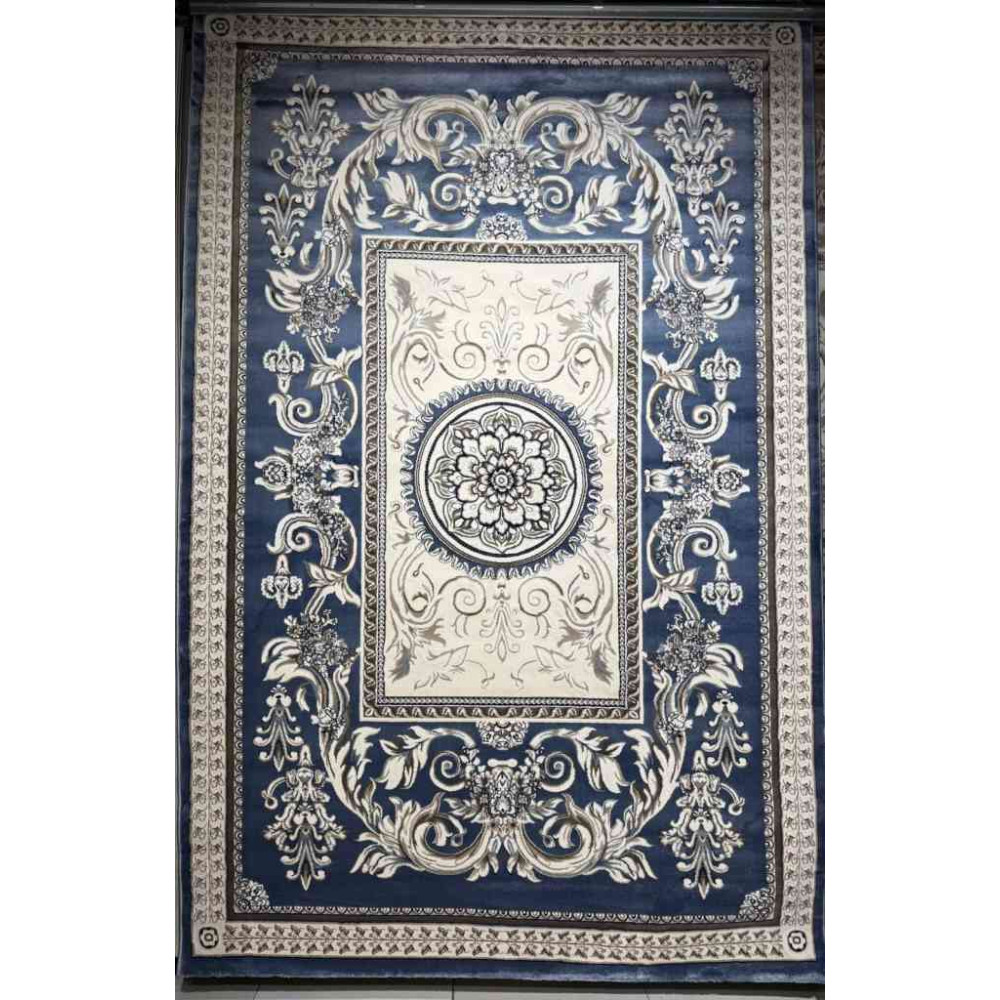 سجاد تركي ياسمين نقش فرنسي 9052A سماوي مقاس 80*150