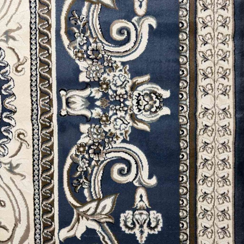 Turkish Jasmine Rug French Pattern 9052A, Blue Size 80*150