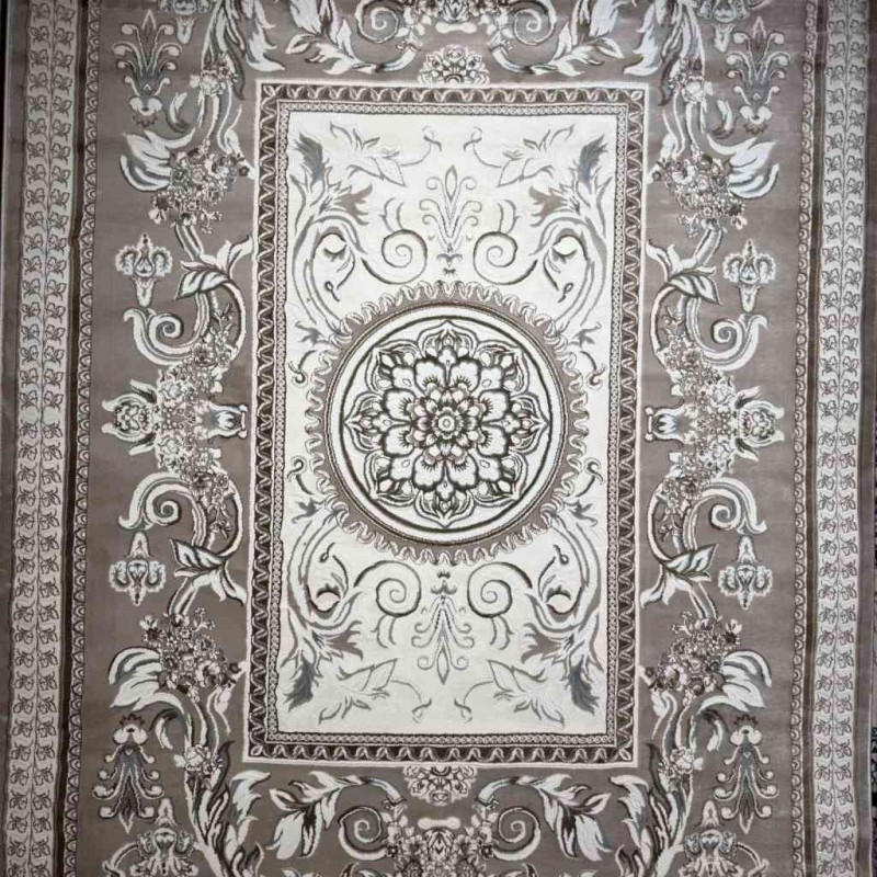 Turkish Jasmine Rug French Pattern 9052A, Dark Beige Size 80*150