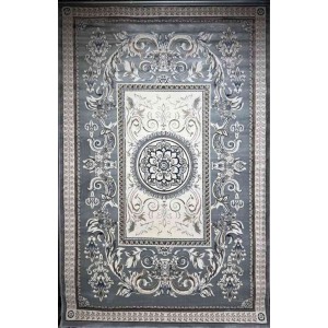 سجاد تركي ياسمين نقش فرنسي 9052A رصاصي مقاس 150*220