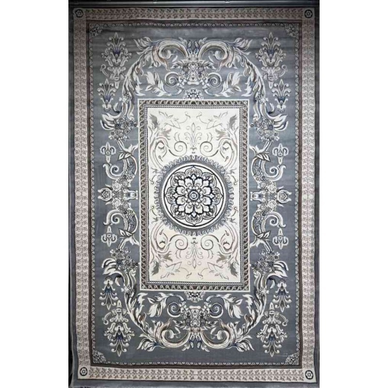 Turkish Jasmine Rug French Pattern 9052A gray Size 100*300