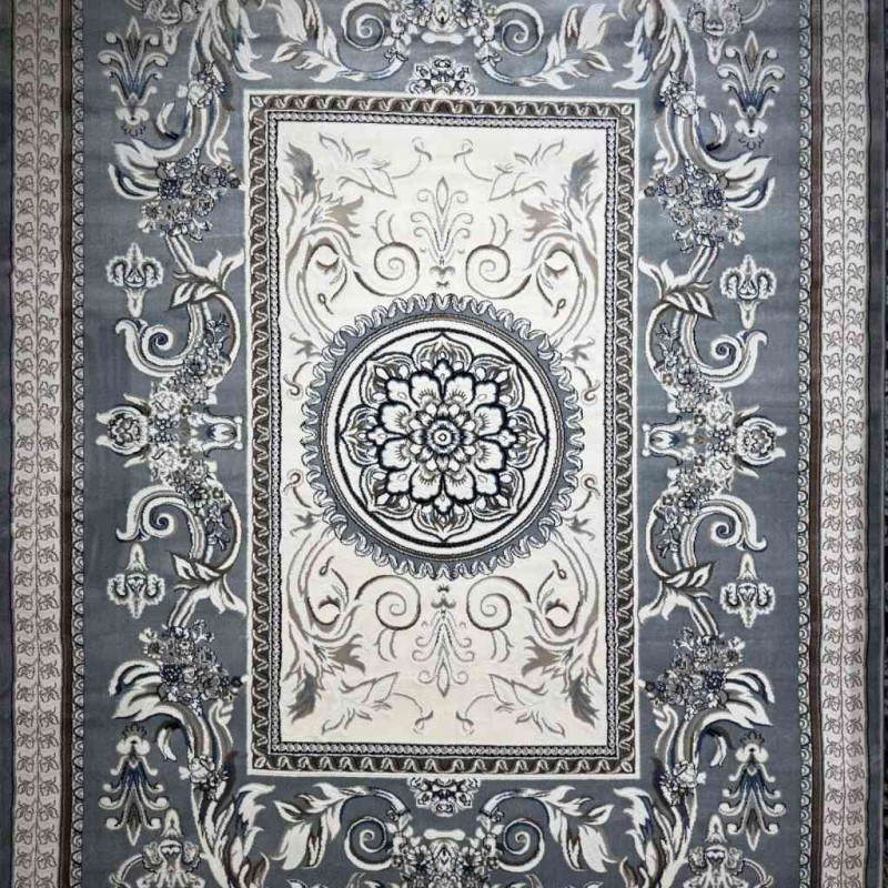 Turkish Jasmine Rug French Pattern 9052A gray Size 100*300