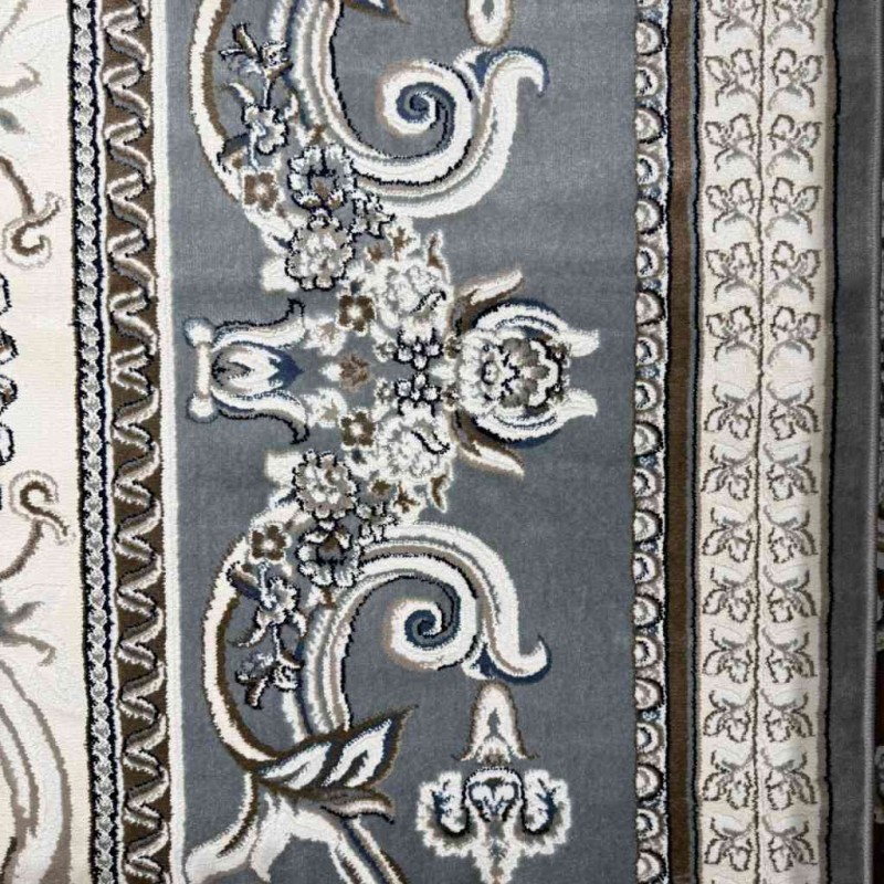 Turkish Jasmine Rug French Pattern 9052A gray Size 100*300