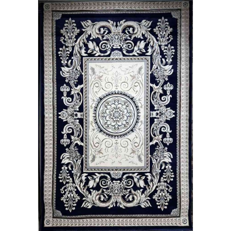 Turkish Jasmine Rug French Pattern 9052A navy Size 400*500