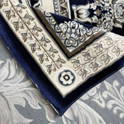 سجاد تركي ياسمين نقش فرنسي 9052A كحلي مقاس 400*500