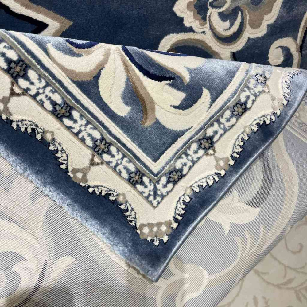 سجاد تركي ياسمين 9053A سماوي مقاس 50*80