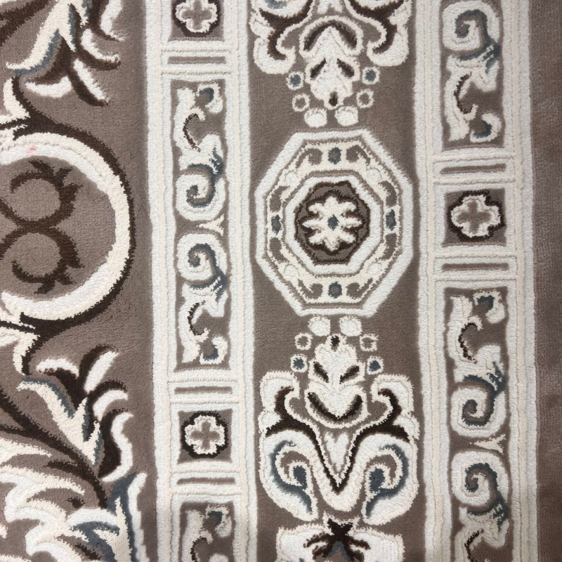 سجاد تركي ياسمين 9073A بيج غامق مقاس 80*150