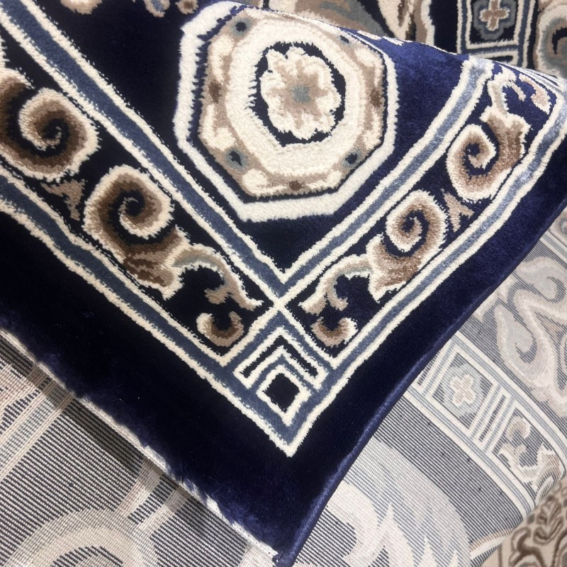 سجاد تركي ياسمين 9073A كحلي مقاس 80*150