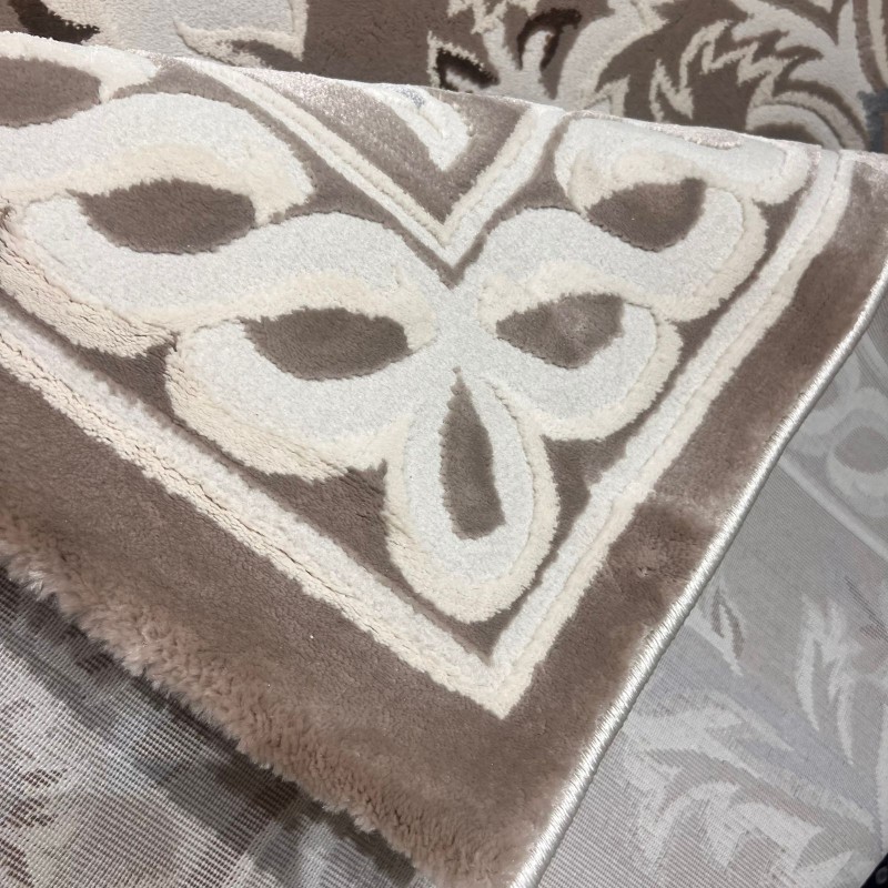 Turkish carpet yasmin 9074A dark beige size 400*500