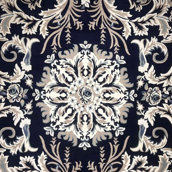 سجاد تركي ياسمين 9074A كحلي مقاس 250*350